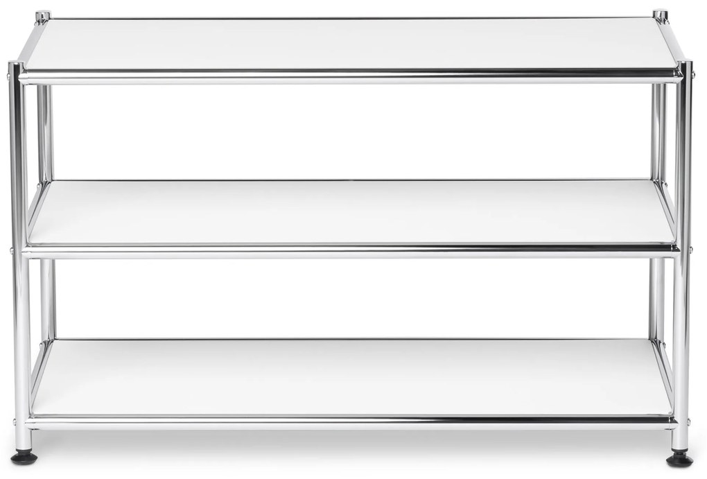 Kovový konferenčný stolík »CN3«, otvorený, biely