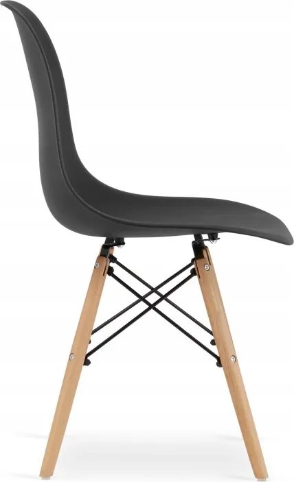 Jedálenská zostava TODI 80cm okrúhly stolový set biely a 2 stoličky OSAKA čierne + 2 stoličky OSAKA čierne  ZADARMO