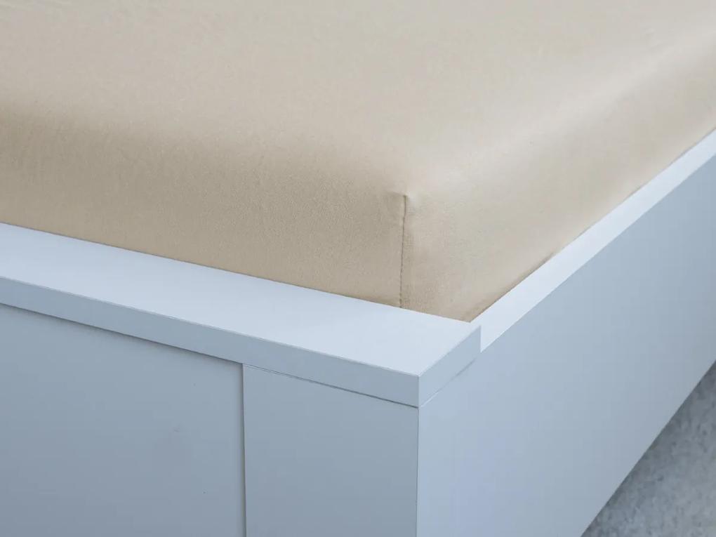 XPOSE® Jersey plachta Exclusive na vysoký matrac - biela káva 180x200 cm