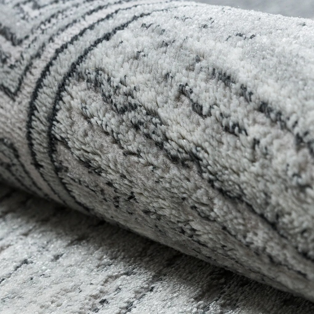 Dywany Łuszczów, Kusový koberec Allure 8783 l.grey/white, 120x170, šedá, kancelária