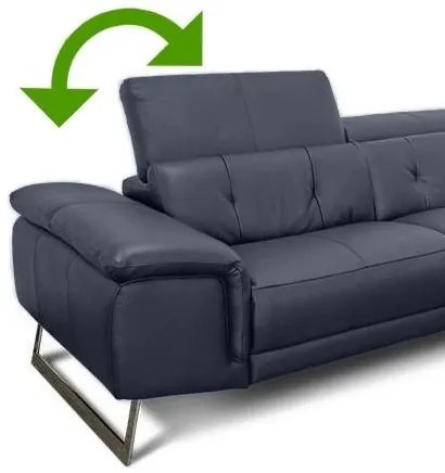 Kožená sedacia súprava SIENA biela, ľavá, biela (macadamia-optic-white)