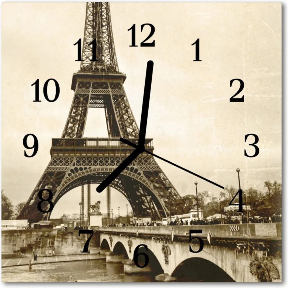 Nástenné sklenené hodiny  Paríž