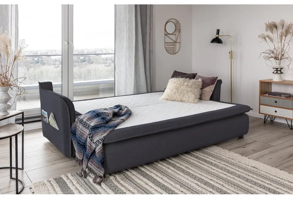 Antracitovosivá rozkladacia pohovka Miuform Charming Charlie