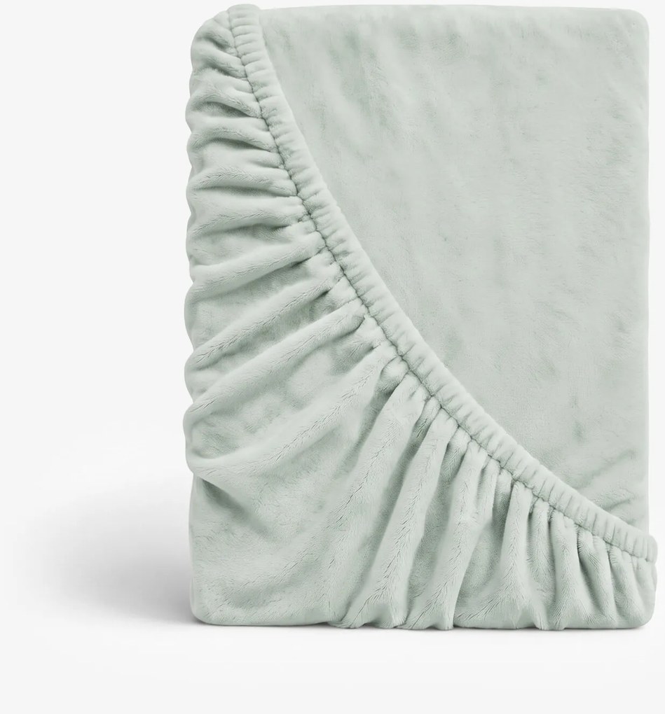 Goldea mikroplyšová elastická plachta deluxe – šalviová 180 x 200 cm
