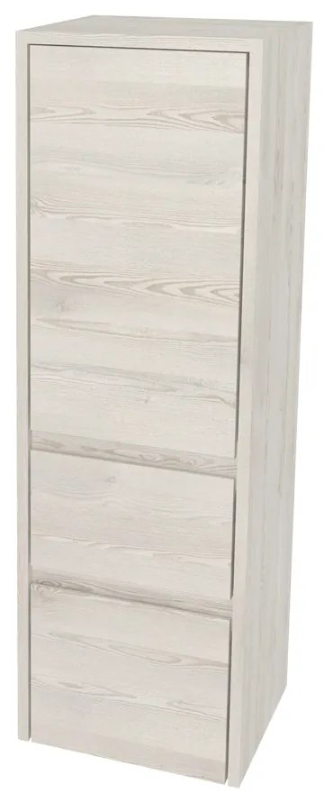 Mereo, Mereo Opto kúpeľňová skrinka vysoká 125 cm, ľavé otváranie, Multidecor, White Loft Pine, MER-CN995LWLP1