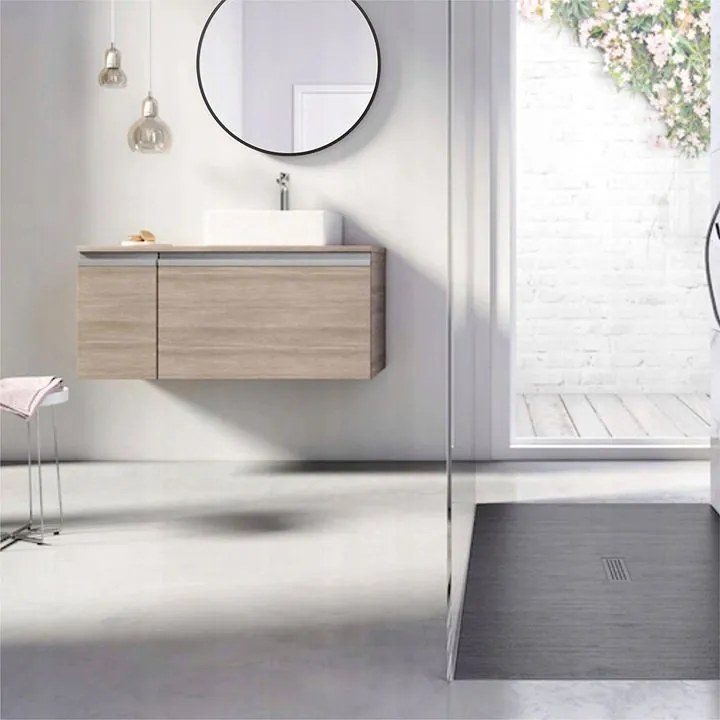 Tutumi, okrúhle zrkadlo s tenkým rámom 50 cm MR18-20500, čierna, HOM-03687