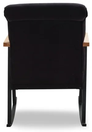 Hojdacie kreslo LUNI čierne