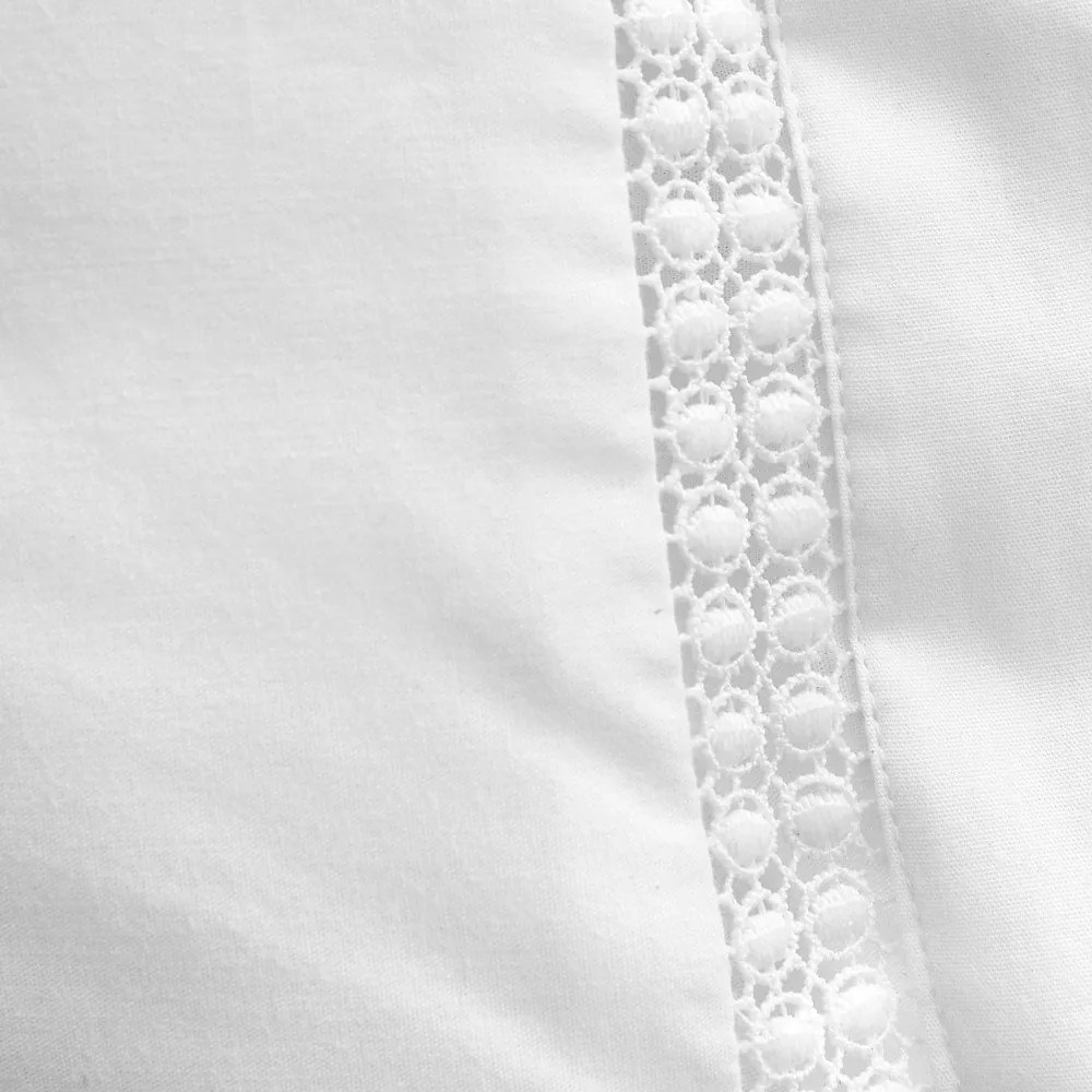 Biele bavlnené obliečky na dvojlôžko/predĺžené 230x220 cm Oxford Lace Trim – Bianca
