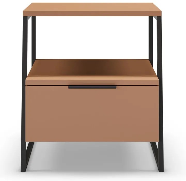 Nočný stolík v tehlovej farbe Velia – Marckeric