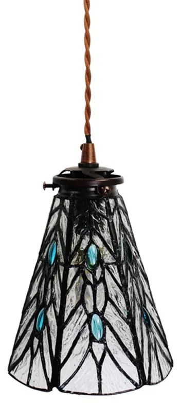 Závesná Tiffany lampa Ø15 GREY
