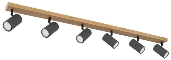 Globo 57911-6DG - Bodové svietidlo ROBBY 6xGU10/35W/230V hnedá/čierna