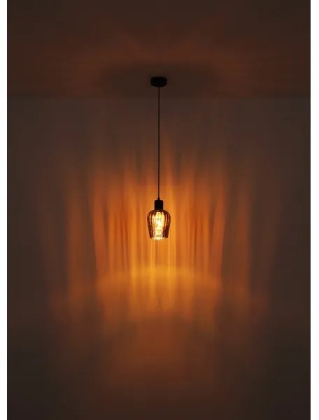 Globo 15627 - Luster na lanku RYAN 1xE27/40W/230V pr. 13,5 cm čierna