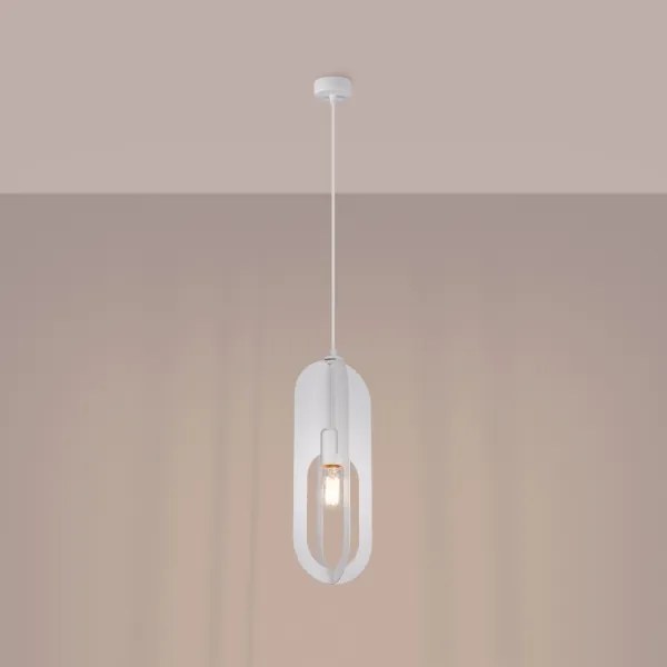 Sollux SL.1360 - Luster na lanku NICUS 1xE27/15W/230V biela