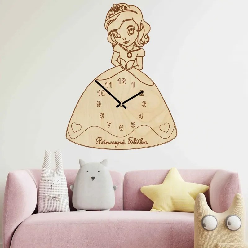 Drevené hodiny pre deti - Princezná s menom | SENTOP PR0440 PR0440