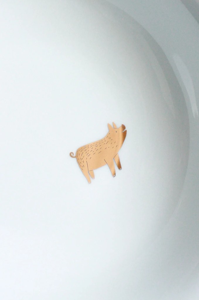 Bella Rose Porcelánová misa Zlaté prasiatko