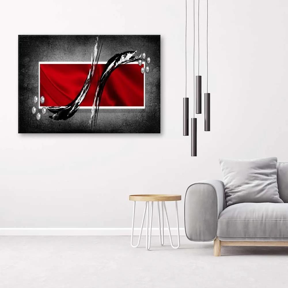 Obraz na plátně, Červená abstrakce - 100x70 cm