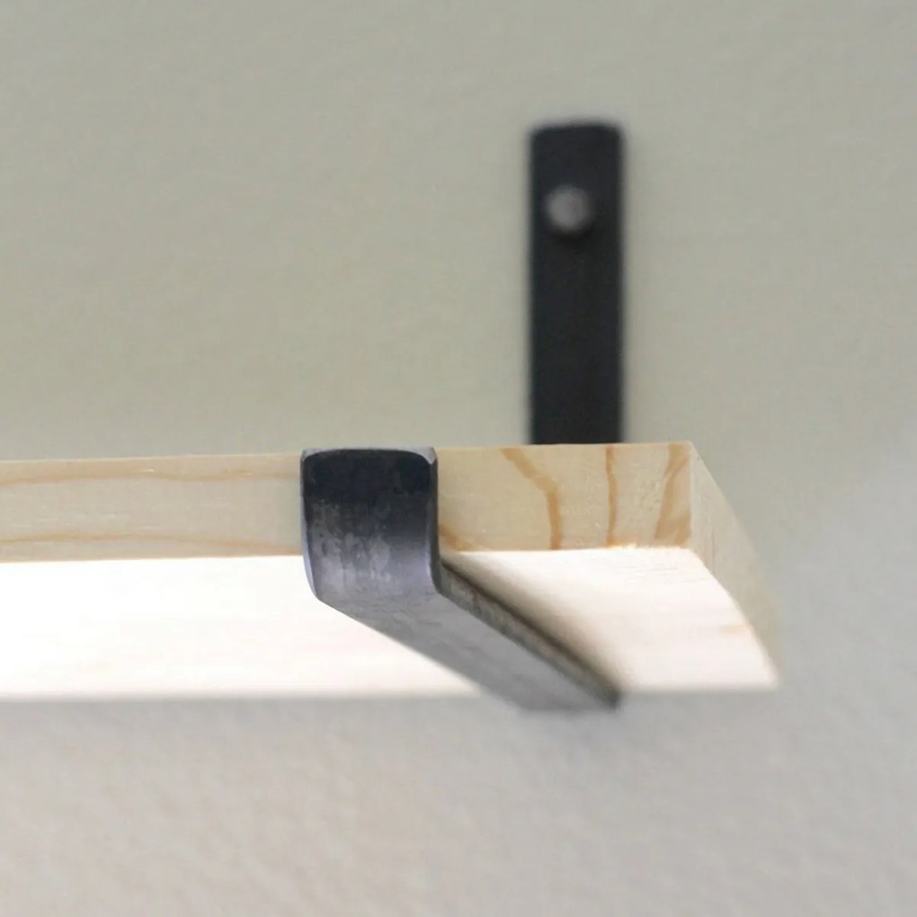 Polička Lam008 Black and Oak