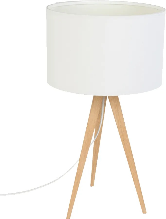 Zuiver Tripod Wood stolná lampa - Biela