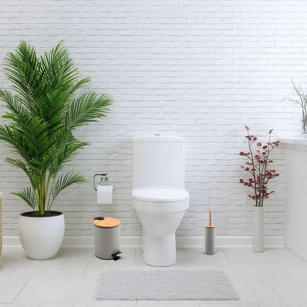 Taupe nášľapný oceľový odpadkový kôš 3 l Adonis – Spirella