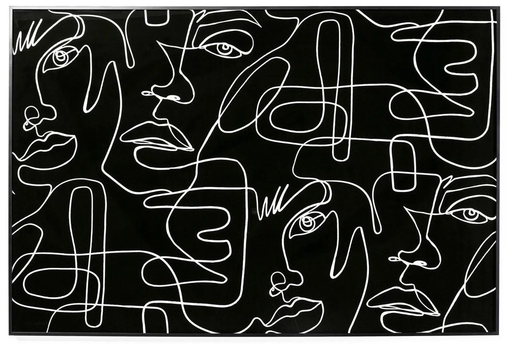 Face obraz čierno-biely 150x100 cm