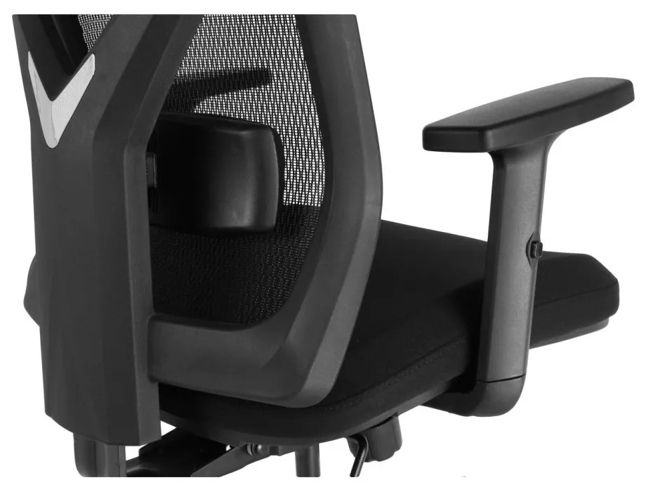 Kancelárska ergonomická stolička Neoseat JERROD — čierna, nosnosť 150 kg