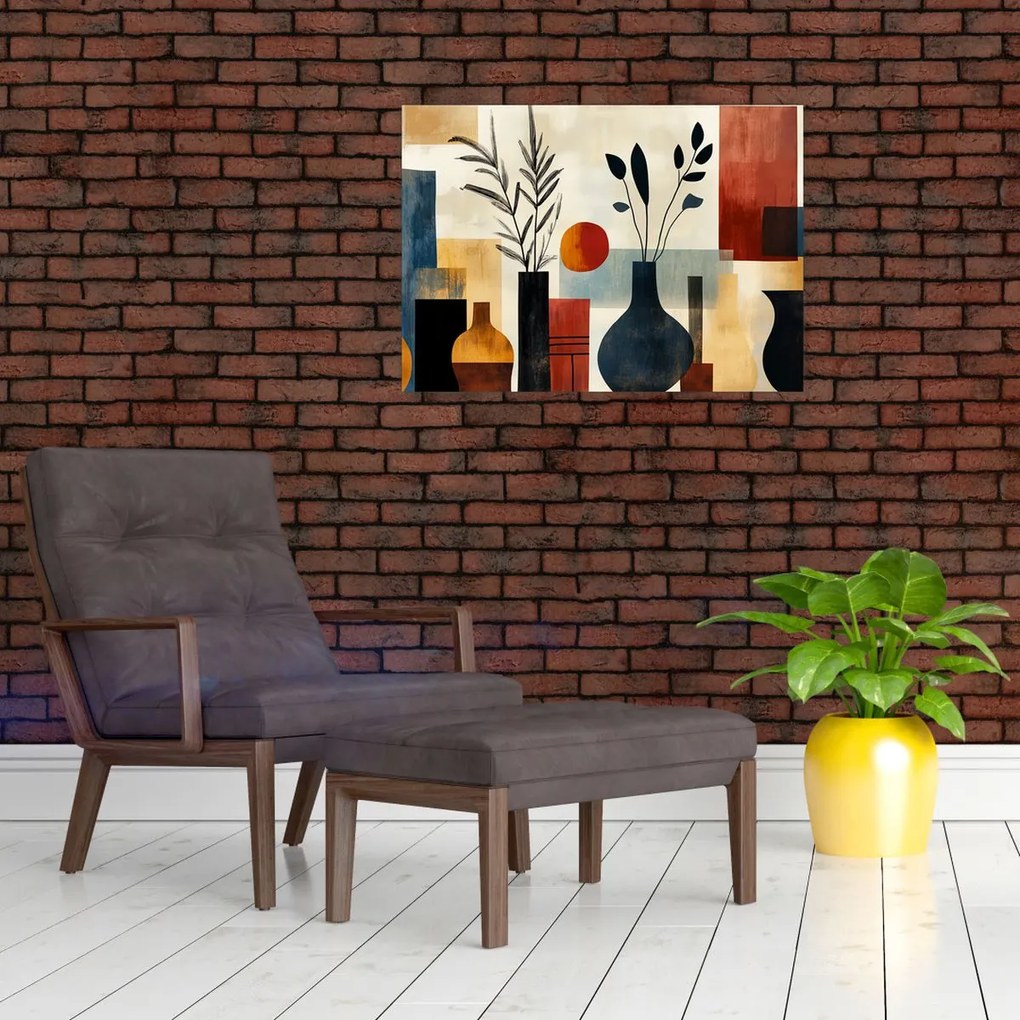 Obraz - Kubistické vázy (70x50 cm)