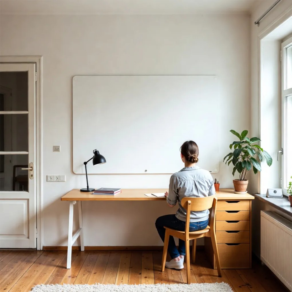 Toptabule.sk  Bezrámová magnetická tabuľa BIELA 150x100 cm