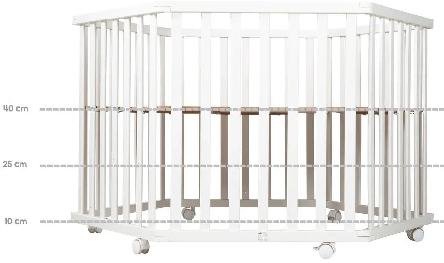 Biela detská ohrádka 112x97 cm Roba style – Roba