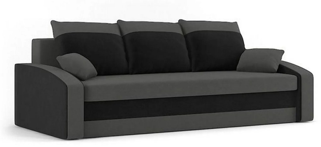 Veľká rozkladacia pohovka HEWLET MODEL 2 Čierna/šedá