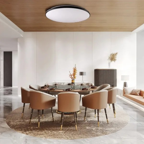 LED Stmievateľné stropné svietidlo KERN LED/100W/230V pr. 100 cm čierne + DO