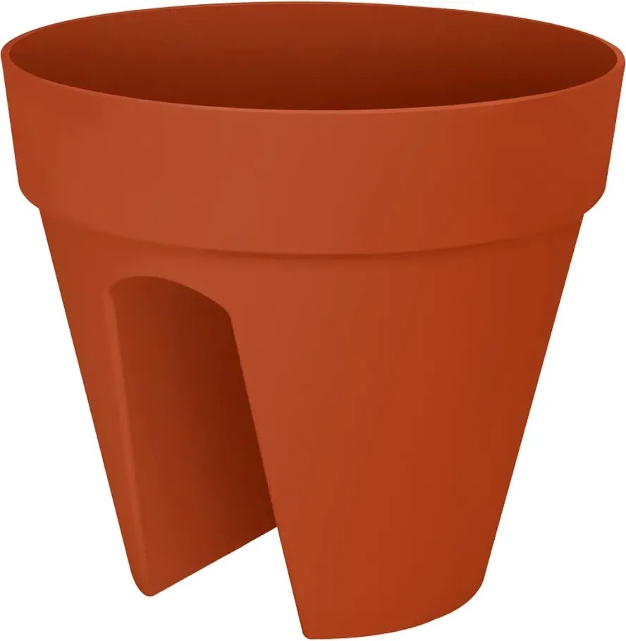 Květináč na zábradlí Pot 28,5x25,5 cm terakotový