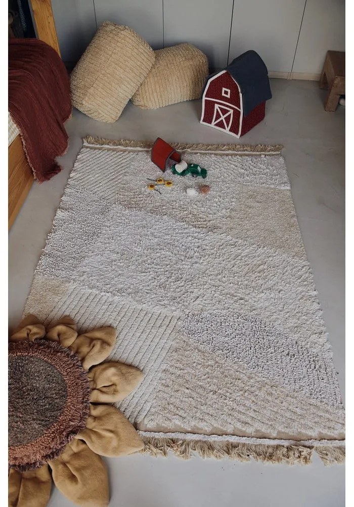 Béžový bavlnený detský hrací koberec 120x170 cm Farm Fields – Lorena Canals