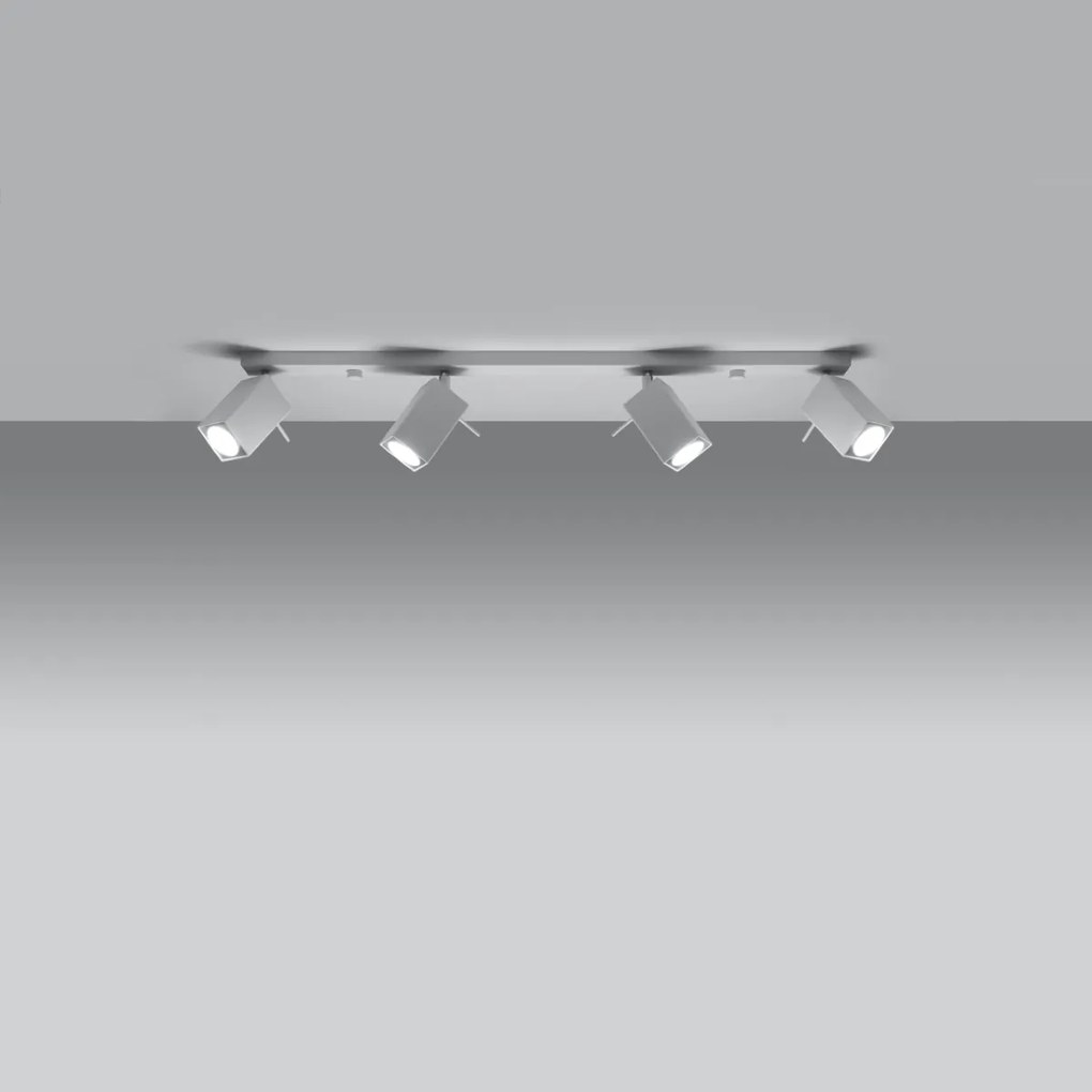 Bodové svietidlo Merida, 4x biele kovové tienidlo, (možnosť polohovania)
