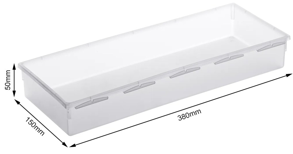 Organizér do zásuvky kuchyne aj kúpeľne, príborník Rotho BASIC, mliečna (38 x 15)