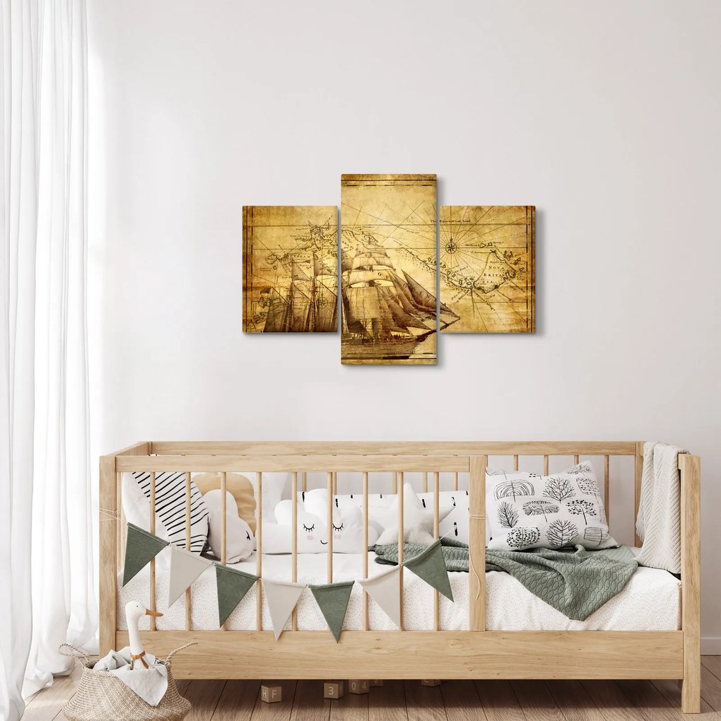 Obraz - Stará mapa (90x60 cm)