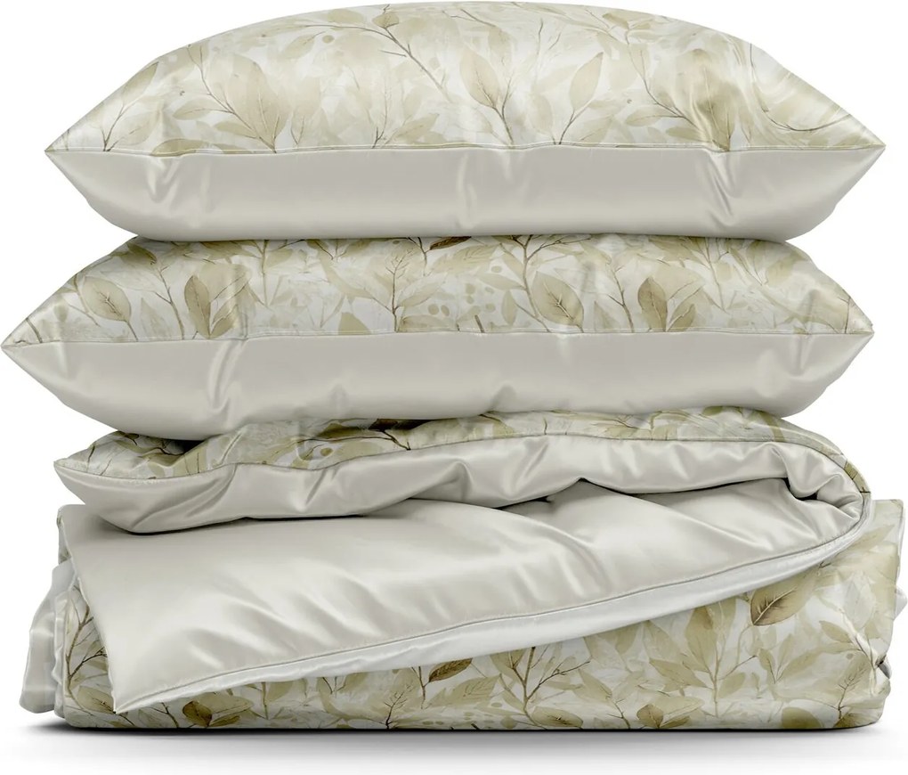 SATÉNOVÉ OBLIEČKY SPRING70 200X220 CM, 2 KS 70X80 CM LISTY