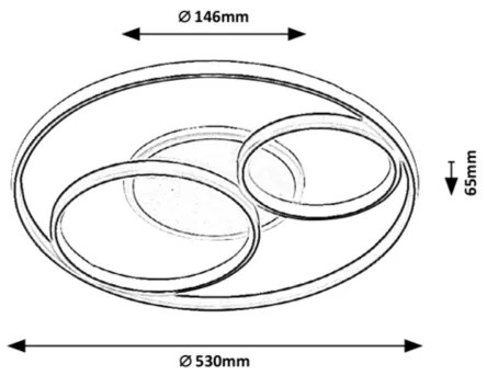 Rabalux - LED Stmievateľné stropné svietidlo LED/50W/230V 3000-6000K + DO