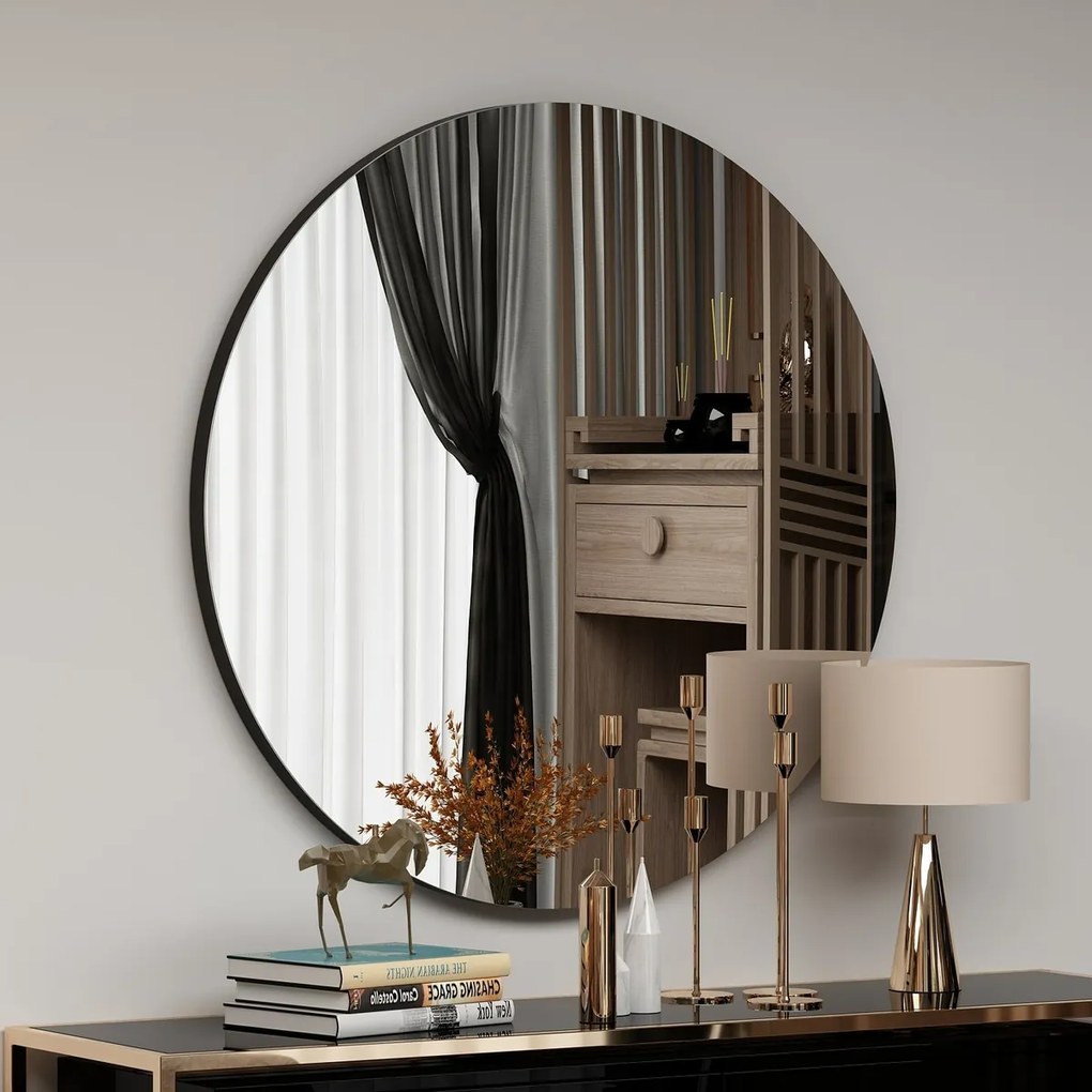 Zrkadlo Zeos Black 70 cm