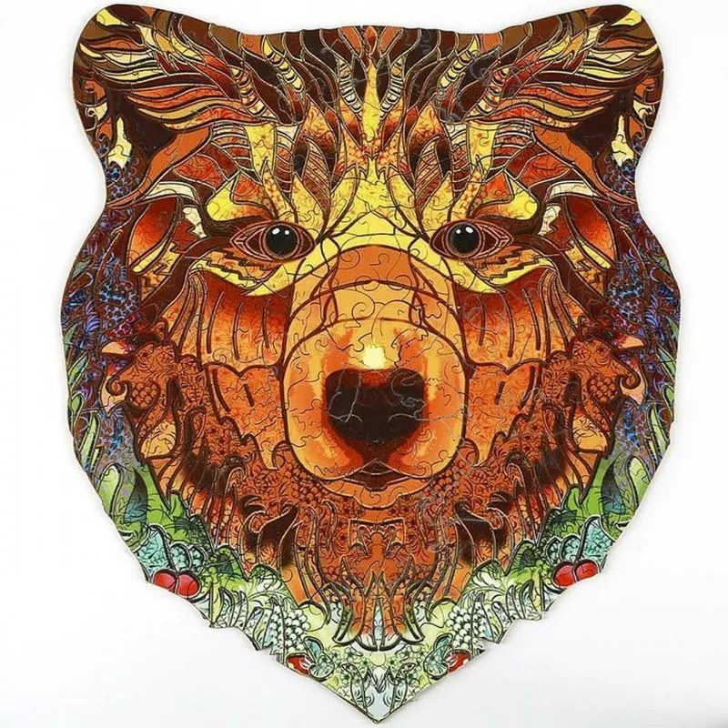 5371_2 3D drevené puzzle handmade - Medveď A3