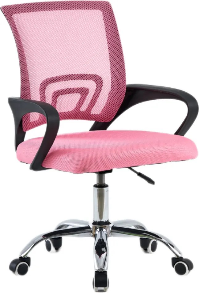 Kancelárska stolička, ružová/čierna, DEX 4 NEW