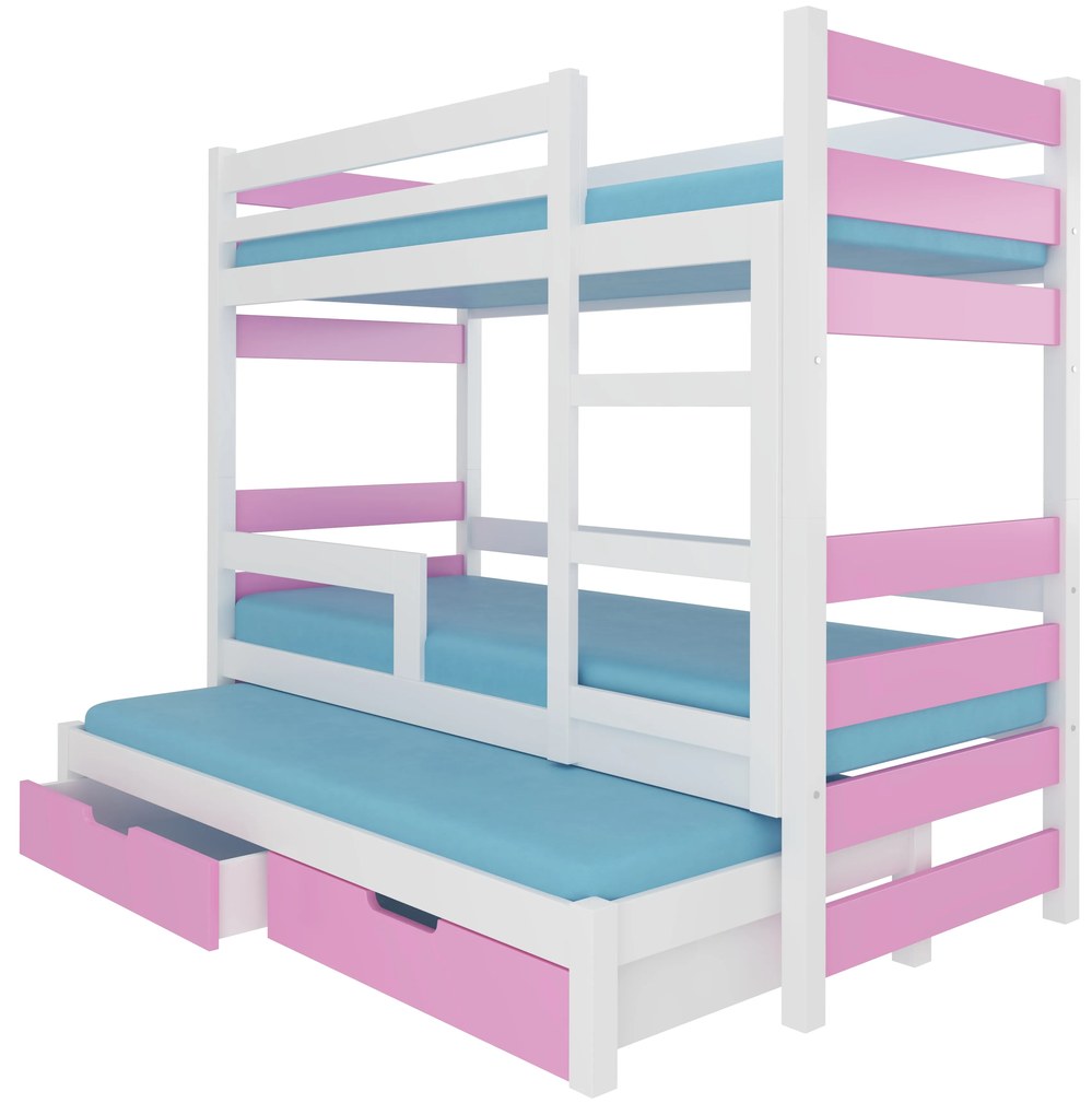 Poschodová detská posteľ 180x75 cm. Vlastná spoľahlivá doprava až k Vám domov. 1052301