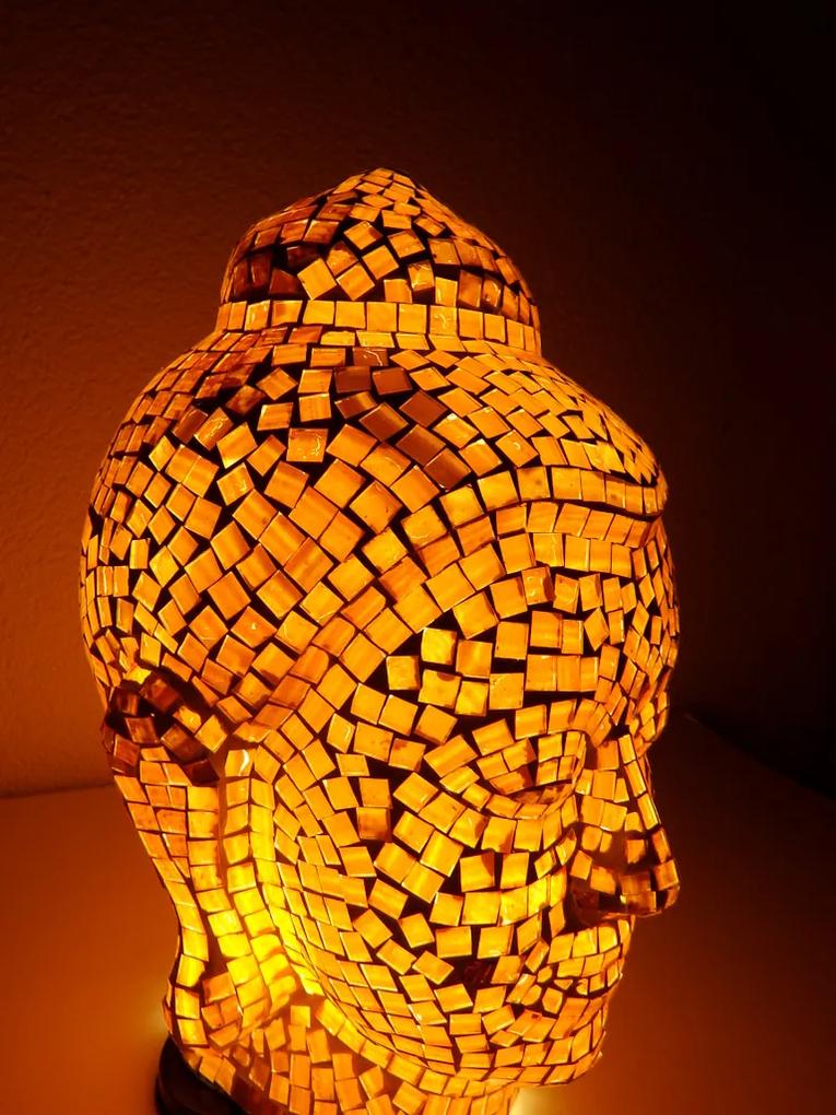 Stolná lampa BUDHA, 38 cm, ručná práca, mozaika
