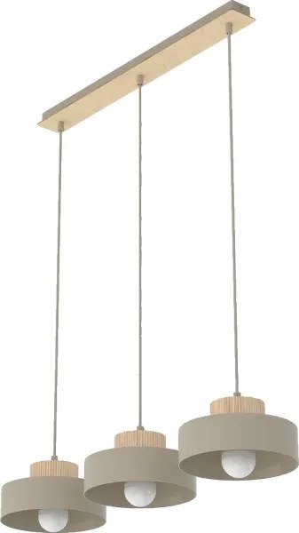 Závesný luster na lanku KIVI 3xE27/15W/230V béžový