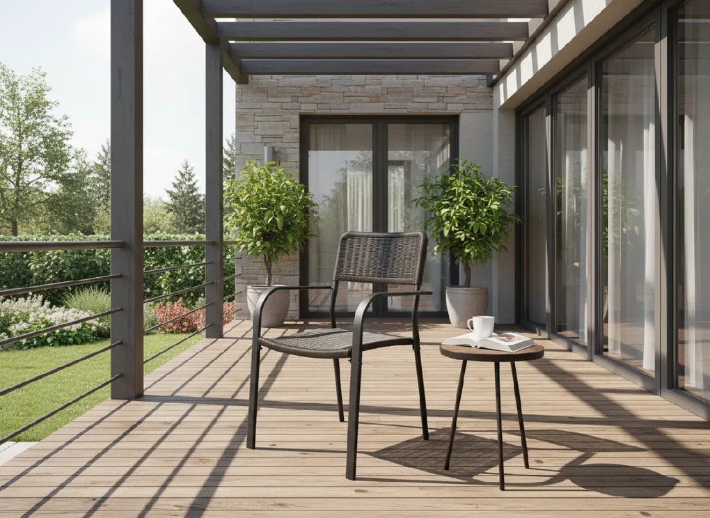 Garden Line HNEDÁ ZÁHRADNÁ STOLIČKA 60 x 55 x 82 CM