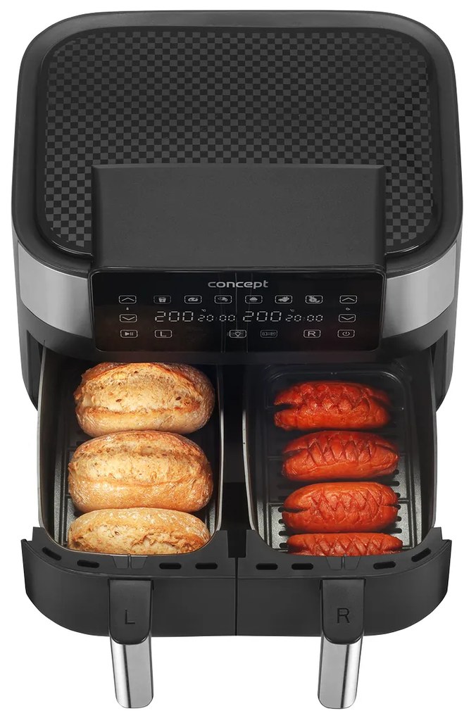 Concept FR8000 teplovzdušná fritéza DOUBLE, 8 l