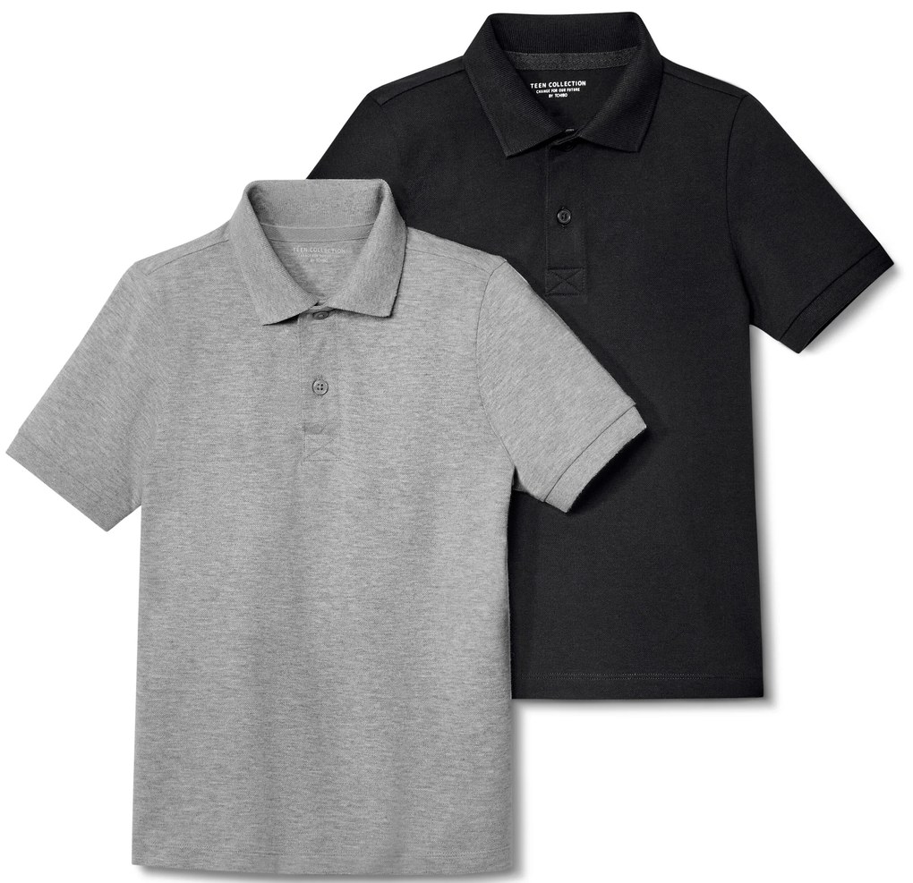 Detské polokošele z bavlneného piké, 2 ks