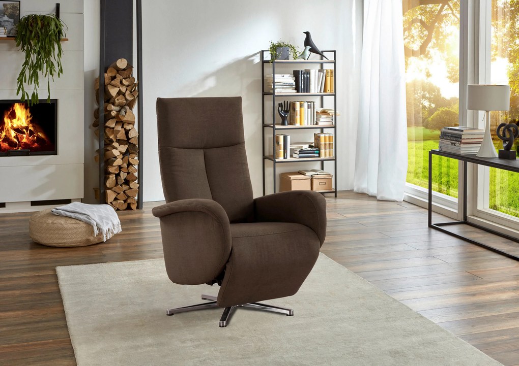 XXXLutz RELAXAČNÉ KRESLO, textil, tmavohnedá Sit & More - Online Only obývacie izby - 000144006112