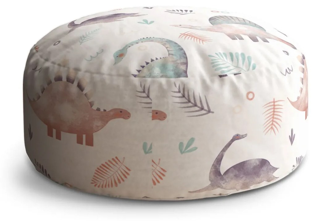 Sablio Taburet Circle Maľované dinosaury: 38x48 cm