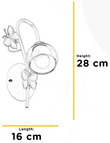 ONLI - Detské nástenné svietidlo BUTTERFLY 1xE14/6W/230V