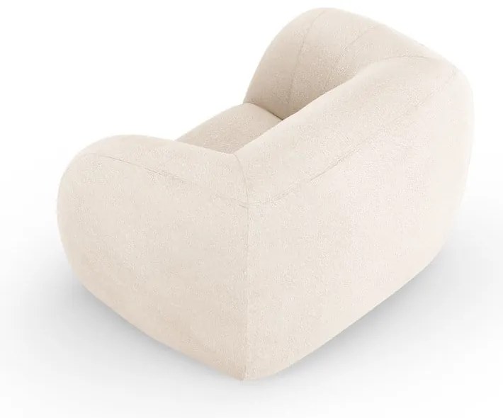 Krémové kreslo z textílie buklé Essen – Cosmopolitan Design